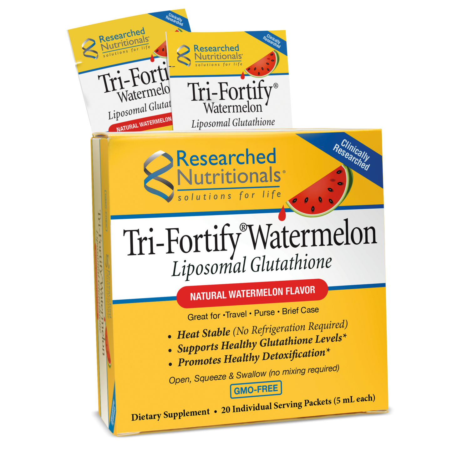 Research Nutritional's Tri-Fortify Watermelon Flavor: Box of 20 Individual Serving Packets
